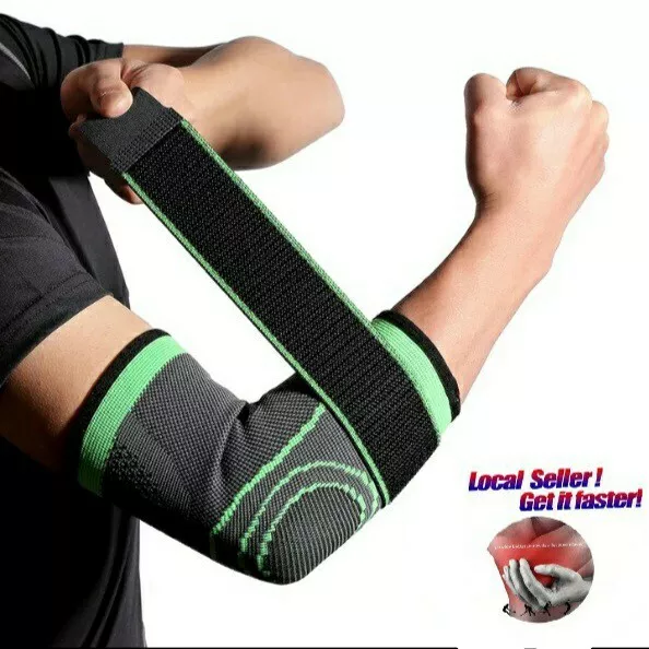 Ellbogenstütze Zahnspange Tennis Golfer FITNESSSTUDIO Arthritis Arm Ärmel Halstuch Bandage Riemen L