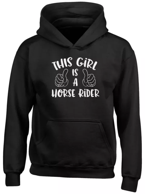 This Girl is a Horse-Rider Childrens Kids Hooded Top Hoodie Boys Girls