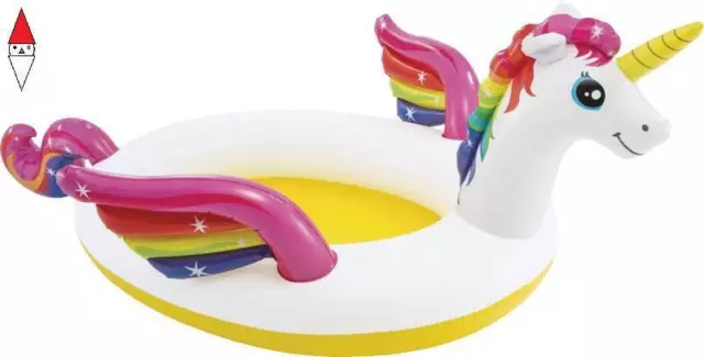 Gioco Estivo Intex (Gonfiabile) Piscina Kids Unicorno Con Spruzzino