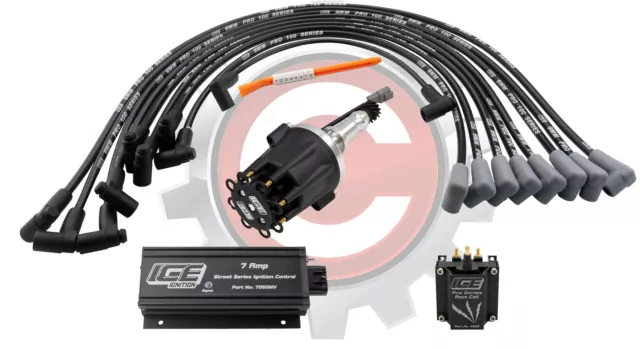 ICE Ignition 7 AMP Street Kit w 16 Curves, SB Chev 283-400 with FLAT TAPPET CAM