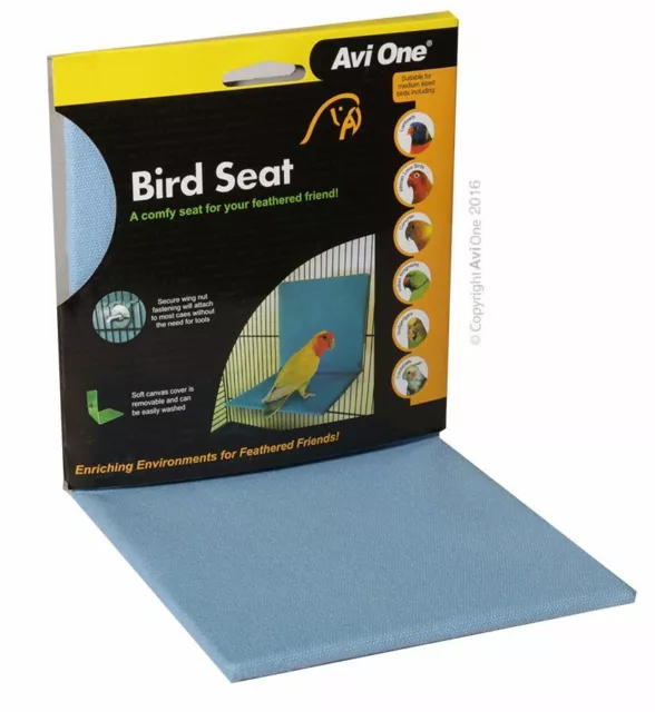 Avi One Bird Seat with Fabric Cover - Parrots Finches Caneries Budgie Macaw