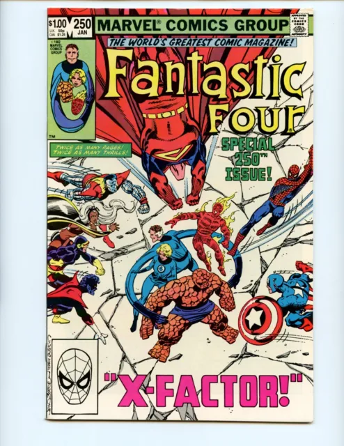 Fantastic Four #250 1983 NM Direct John Byrne Marvel Comic Book High Grade