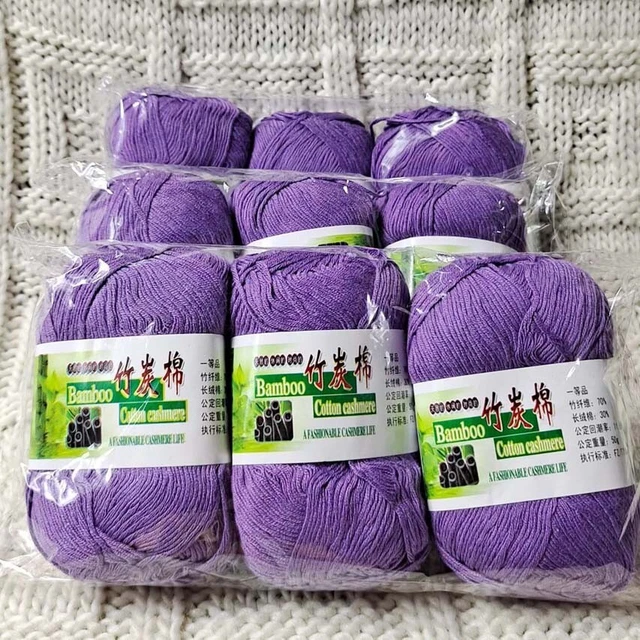 SALE 9SKEINSX50GR BAMBOO Cotton Baby Blankets Hand Knitting Crochet