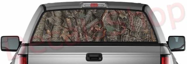 Camo OAK Ambush Pickup Truck Rear Window Perforated Sticker Decal Tint FREE SHIP