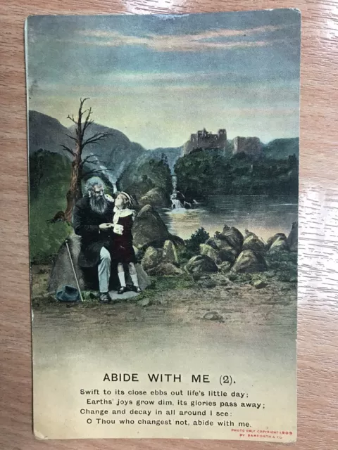 Abide With Me (2)  Bamforth,Vintage Song Postcard 4515/2, Unposted 1909