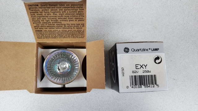 GE, EXY, 82V 250W 2-Pin (GX5.3) MR13, brand new, 2 ea/pk,