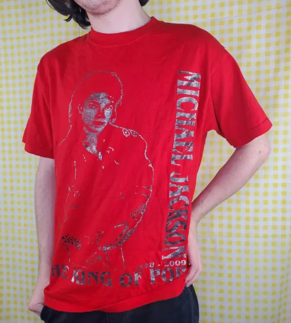 Michael Jackson T Shirt Sz M 2009 King Of Pop Vintage Heavyweight Phat Doc