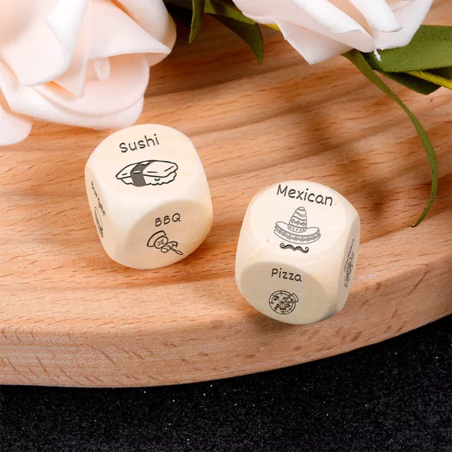 LF# 2Pcs Takeout Decision Dice Resin Take Out Dice Couples Cooking Gifts for Foo