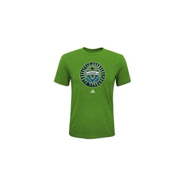 Adidas Ragazzi Seattle Sounders Calcio Bicicletta Kick T-Shirt, Verde, L 14/16