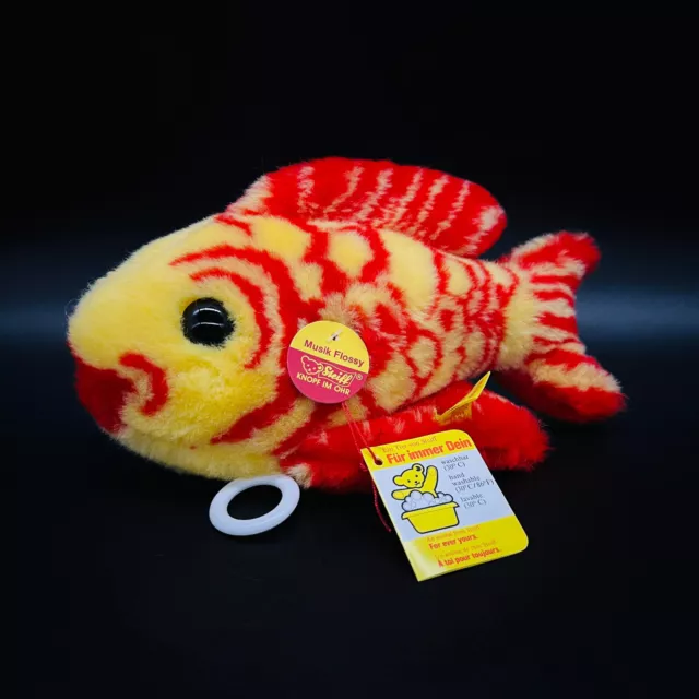 STEIFF Fisch MUSIK FLOSSY | 6367/20 | KFS | Jahr 1986 | 20 cm | NEUWERTIG