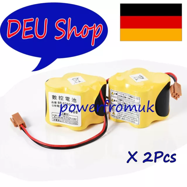PLC Akku Batterie 2400mAh 6V für Allen Bradley BR-2/3AGCT4A, A06B-6114-K504 DEU