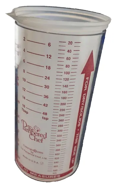 Pampered Chef, Kitchen, Pampered Chef Measure All 2 Cup Wet Dry Solid Measuring  Cup 200 Push Up 2225