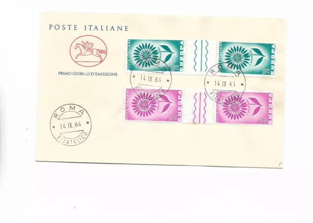 EU / Italien / Mi.-Nr. 1164 - 5 ZW / 14.9.1964 ROMA-Ersttags-Stempel auf FDC