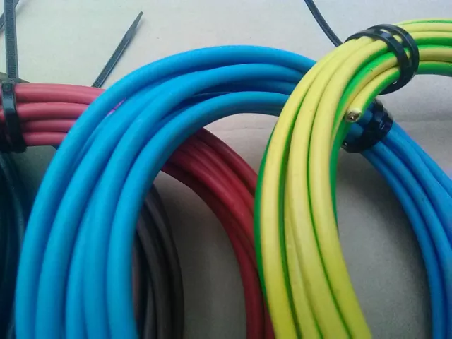 5 x 5m 5 couleurs  : fil / cable d alimentation HO7-VK 6 mm² souple 3