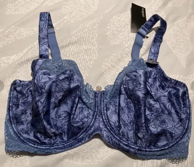 MARKS AND SPENCER Autograph With Silk Bra Size 34G Colour Blue mix
