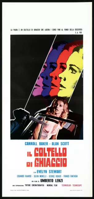 Il Coltello Di Ghiaccio Locandina Umberto Lenzi Thriller 1972 Playbill Poster