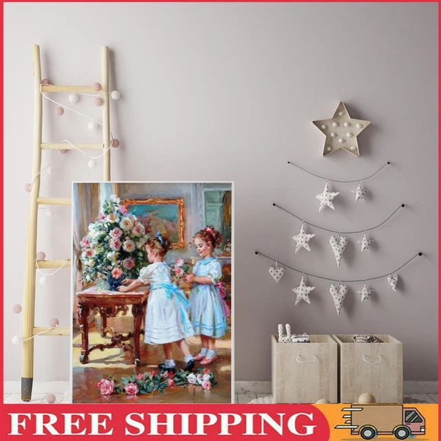 Two Sisters Oil Paint By Numbers Kit DIY Acrylic Painting Frameless Gift (B2205)