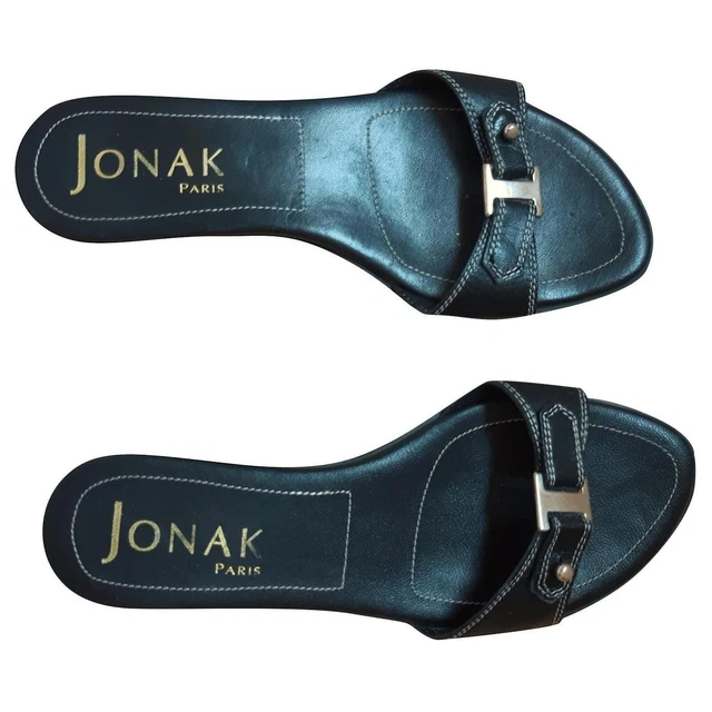 👠 Sandales plates Jonak - cuir marron - T38 👀
