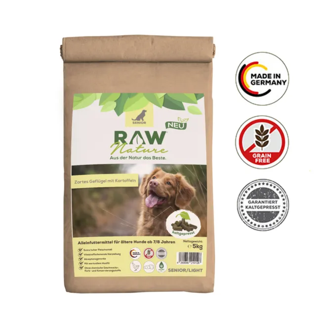 RAW Nature Trockenfutter SENIOR - Natürlich Kaltgepresst - 5 kg