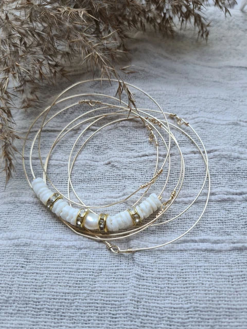 Ensemble Semainier de 7 Bracelets Jonc en Or