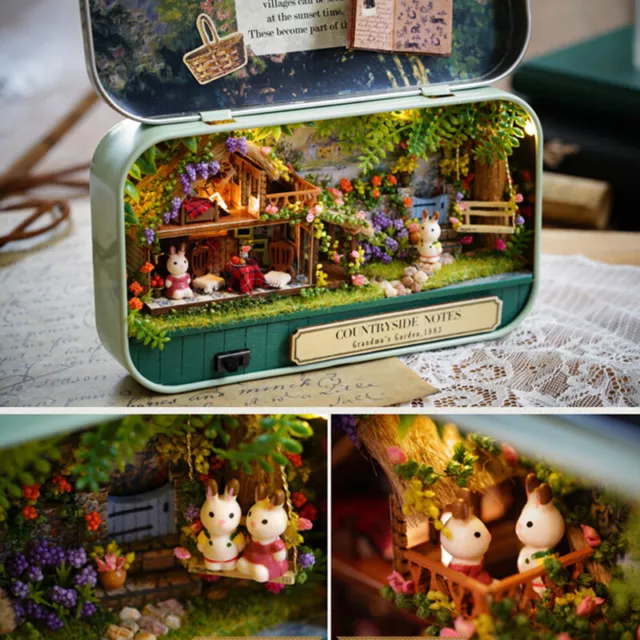 Box Theatre 3D DIY Miniature Wooden Puzzle Dollhouse Toy for Birthday Gift 2