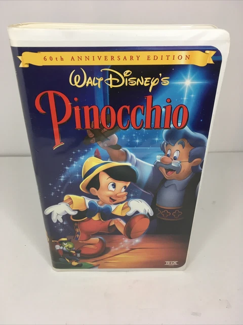 PINOCCHIO Walt Disney 60TH Anniversary Edition VHS