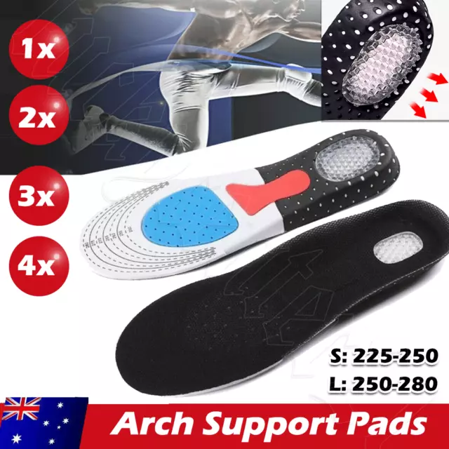 Arch Support Shoe Insoles Pain Relief Plantar Fasciitis Orthotic Inserts Pads AU