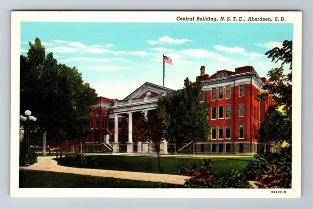 Aberdeen SD-South Dakota, Central Building NSTC, Antique, Vintage Postcard