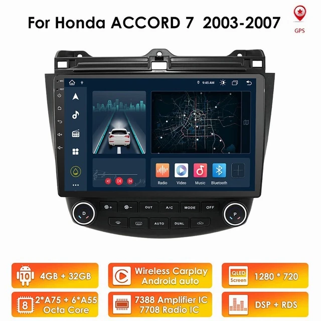 SUBWOOFER APPLE CARPLAY Android Car Stereo FM Radio For 20032007 Honda