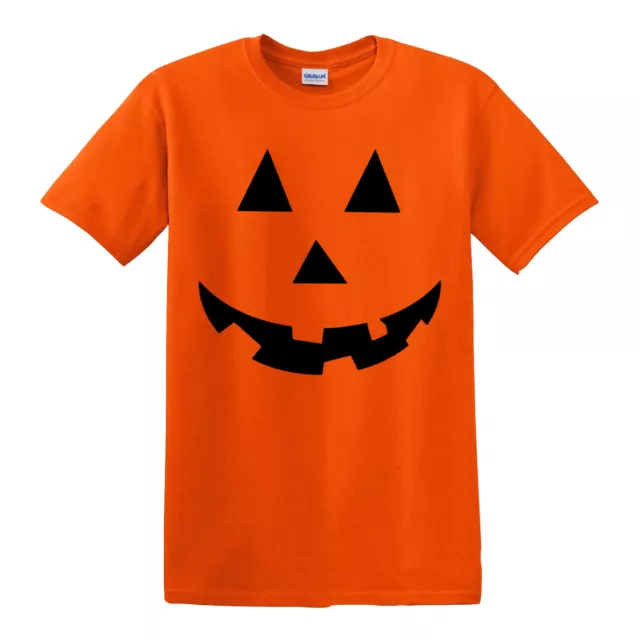 T-shirt Halloween Pumpkin Face personalizzata uomo donna bambini occhi spaventosi bocca