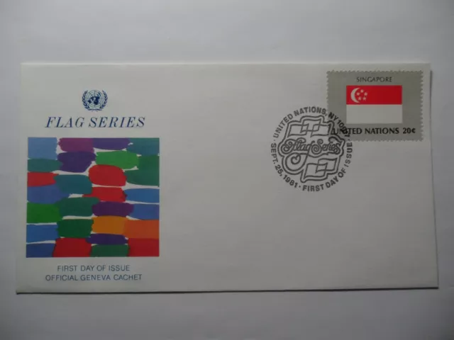 Stampmart : United Nations 1982 Un Flag Series Official Cachet Singapore Fdc