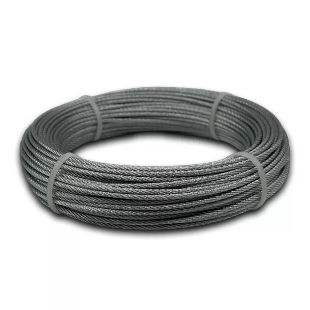 Stahlseil Drahtseil galvanisch verzinkt Seil Draht Ø 2-5 mm