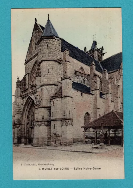 Moret-sur-Loing , église Notre-Dame : CPA , Carte Postale ancienne /Nc