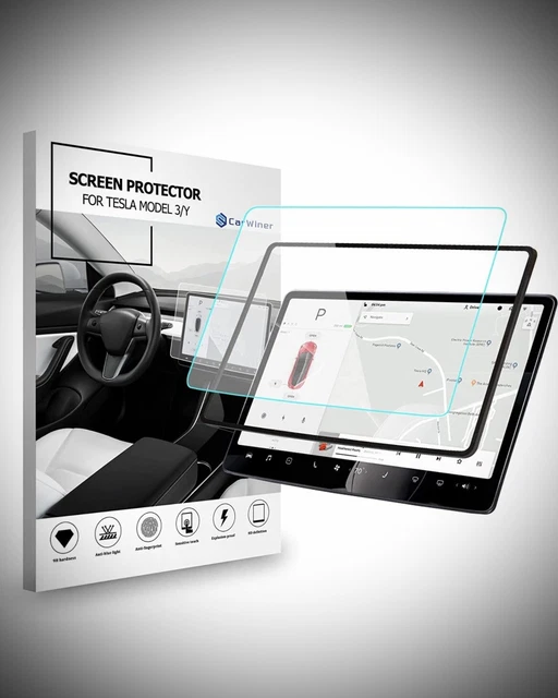 15& SCREEN PROTECTOR Tesla Model 3Y Navigation Touchscreen Tempered