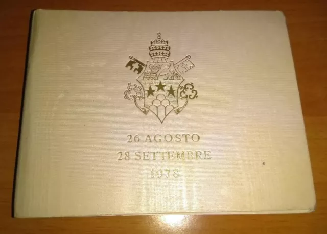 NL* VATICANO SEDE VACANTE 1000 Lire ARGENTO PAPA LUCIANI 1978 FDC set