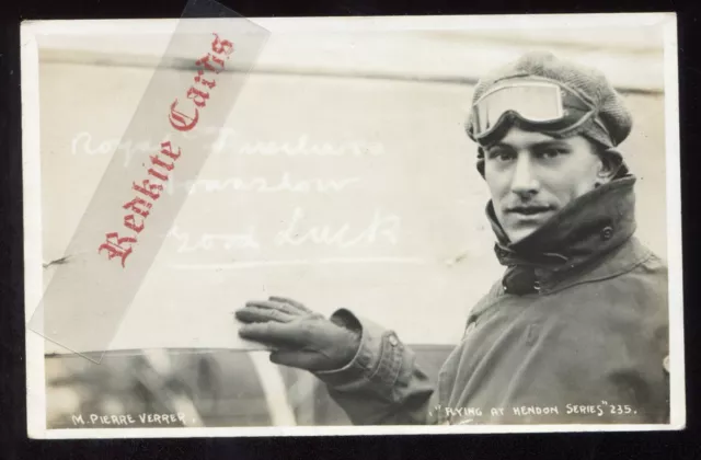 Aviation Flying at Hendon Pierre Verrer Pilot (RP Pre 1914)