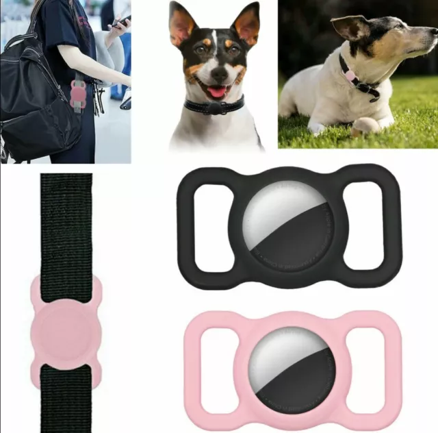 Custodia per animali domestici silicone Apple etichetta aria localizzatore airtag copertura protettiva cane gatto collare 2