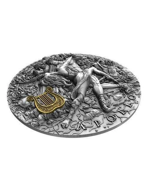 2020 Niue APOLLO GOD OF THE SUN GODS 2 oz Silver Antique Coin 3