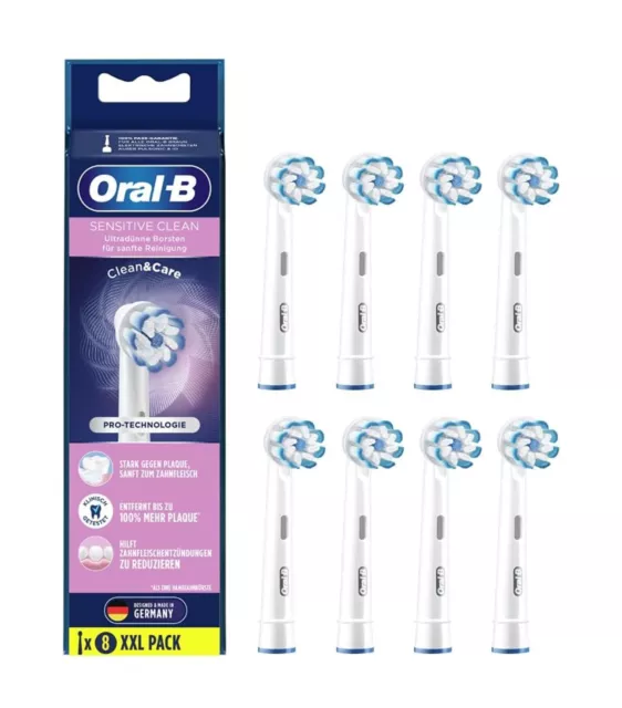 Oral-B Sensitive Clean Aufsteckbürsten XXL Pack - 8 Stück