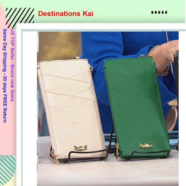 Destinations Kai Double Zip RFID Passport Wristlet, Gold