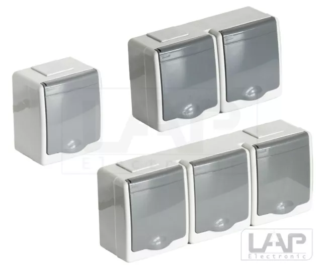 ✅ Montage Apparent Prises Gris Zones Humides IP44 Lampe Extérieure