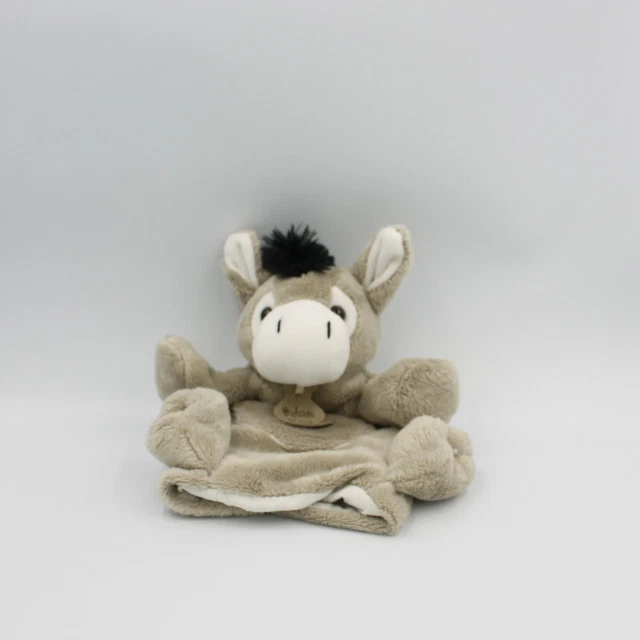 Doudou plat marionnette ane gris HISTOIRE D'OURS - 2667