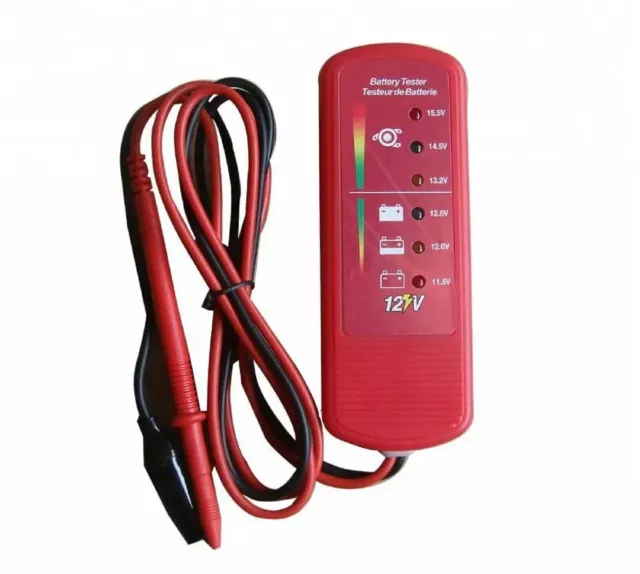 12V Car Battery & Alternator Charging Voltage Level Tester Easy LED Indicators