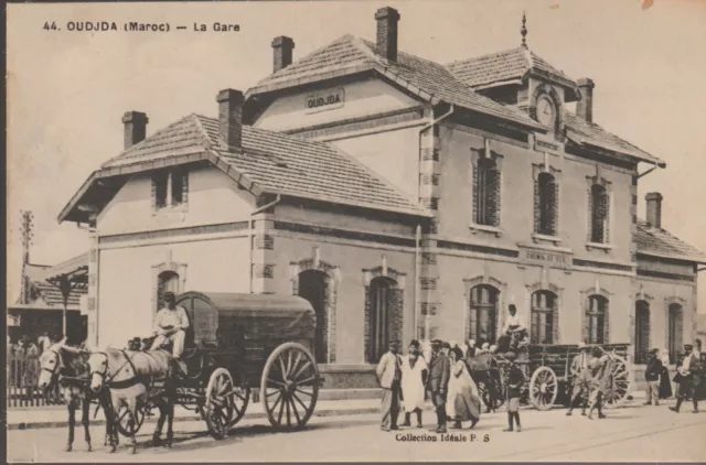 CPA  Maroc - Oudjda- la gare