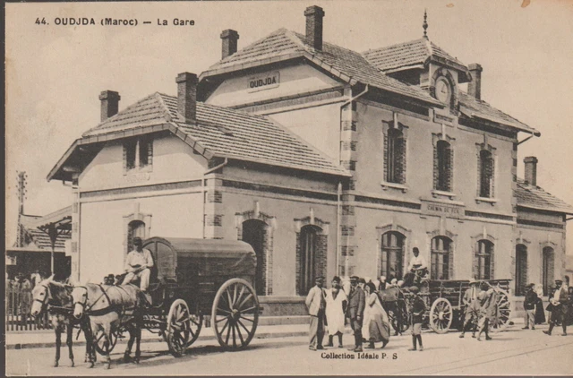 CPA Morocco - Oudjda - la gare