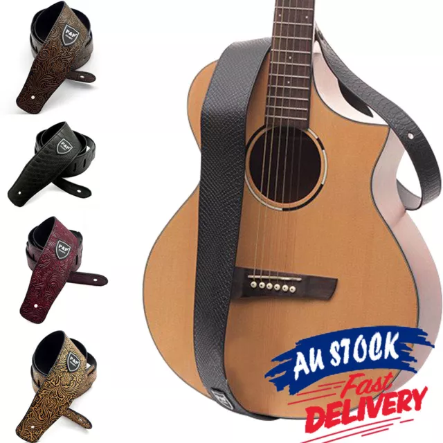 Adjustable Luxury Classic Soft Basses Electric Guitar Strap PU Leather Acoustic