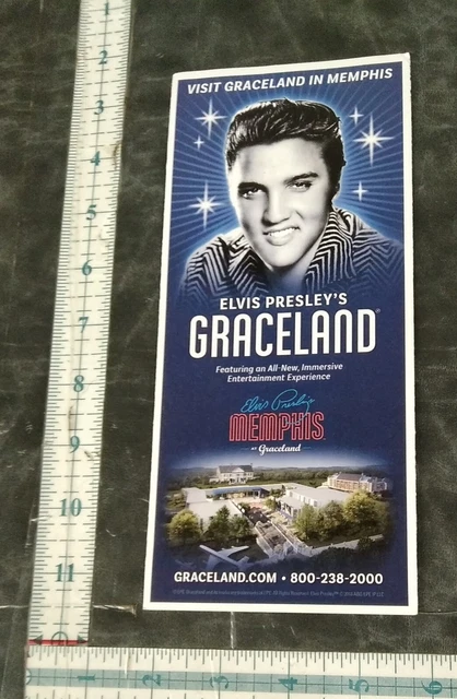 ELVIS PRESLEY GRACELAND Mansion Museum Tour brochure Memphis Tennessee ...