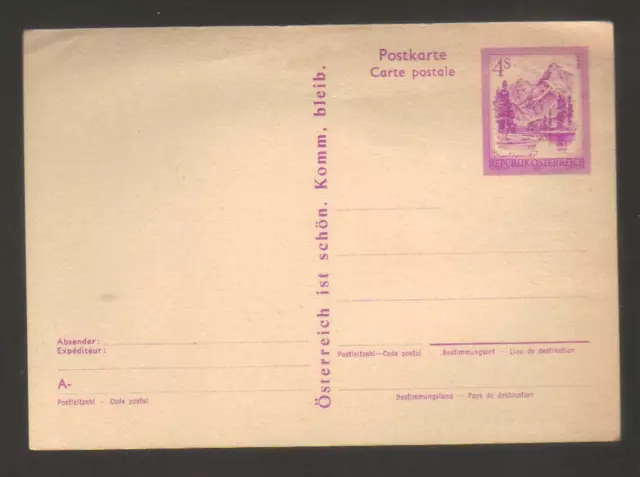 7655- Osterreich , Austria , ganzsach post karte postal stationery post card