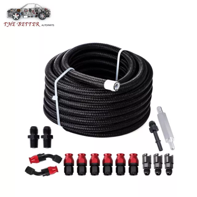 6AN PTFE LS Swap EFI Fuel Line Fitting Kit with 25FT Hose and 15
