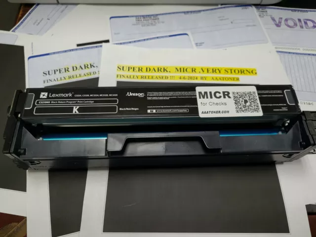 MICR (Check) for Lexmark C3224, C3326, MC3224, 3326, 3426 Reman. Toner Cartridge